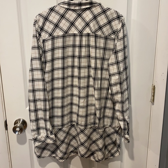 J Jill Mixed Plaid Flannel Button Down Tunic EUC - Picture 3 of 14
